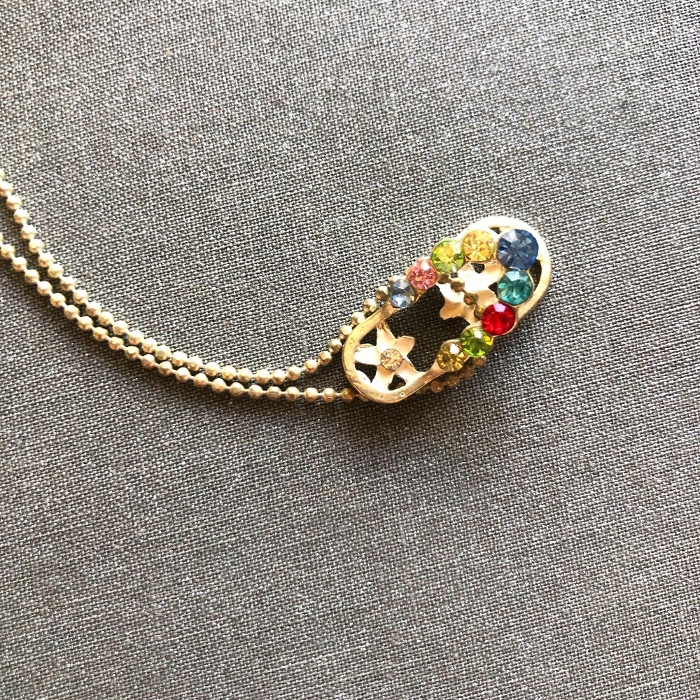 Flip Flop Necklace with Multicolored Jewels and Flowers bought in Hawaii